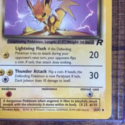 Pokemon: Dark Jolteon 38/82 Team Rocket LP 1999-2000 Top Loader Included - Image 4