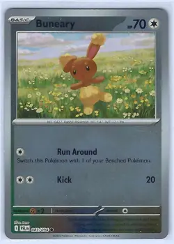 (2) Lot of 2025 Pokemon Reverse Holo BUNEARY 083/094 L366 - Image 4