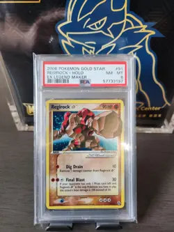 Pokemon Regirock Gold Star PSA 8 W/Swirl 🌀🌀🌀 - Image 1