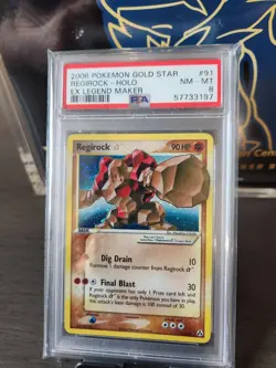 Pokemon Regirock Gold Star PSA 8 W/Swirl 🌀🌀🌀 - Image 4