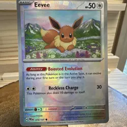 Pokemon Eevee Sv: Prismatic Evolutions Common Holo 074/131 Basic Master Ball - Image 1