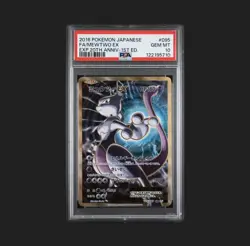 2016 Pokemon Japanese 1st Mewtwo Ex Full Art Expansion 20th #095/087 PSA 10 - Image 1
