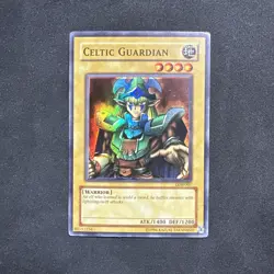 ERROR Yugioh Celtic Guardian Foil Shift Misprint LOB-007 Super Rare Vintage - Image 1
