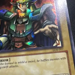 ERROR Yugioh Celtic Guardian Foil Shift Misprint LOB-007 Super Rare Vintage - Image 2