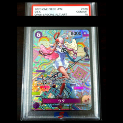 One Piece Card Japanese PSA 10 UTA OP02-120 SEC OP05-SP Alt Art From Japan - Image 1