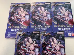 One Piece TCG The Azure Sea’s Seven OP-14 Sleeved Booster Pack Lot Of 5 Sealed - Image 2