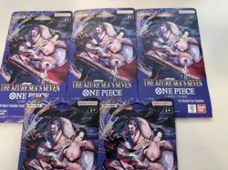 One Piece TCG The Azure Sea’s Seven OP-14 Sleeved Booster Pack Lot Of 5 Sealed - Image 3