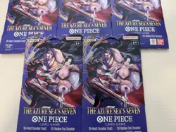 One Piece TCG The Azure Sea’s Seven OP-14 Sleeved Booster Pack Lot Of 5 Sealed - Image 4