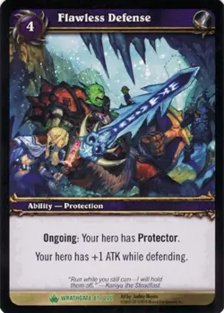 Moderate Play WoW TCG Flawless Defense Wrathgate World of Warcraft - Image 1
