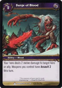Moderate Play WoW TCG Surge of Blood Wrathgate World of Warcraft - Image 1