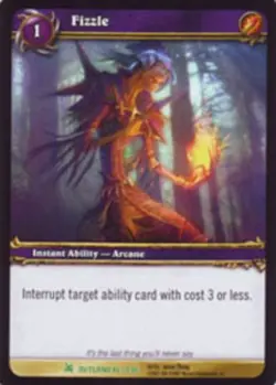 Moderate Play WoW TCG Fizzle Fires of Outland World of Warcraft - Image 1