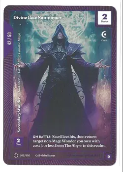 Wonders First Call of the Stones Divine Gate Summoner OCM #42/50 serialized - Image 1