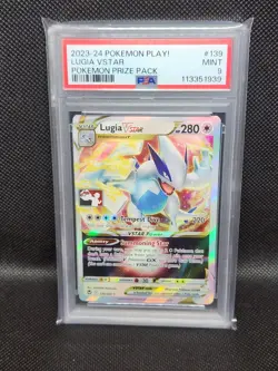 PSA 9 Lugia V Star 139/195 Play! Prize Pack Promo Silver Tempest Pokemon Card - Image 1