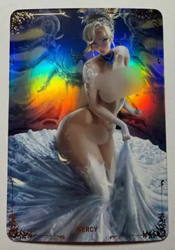 SEXY HEROINE WAIFU Mercy OVERWATCH ACG PREMIUM HOLOFOIL CARD NM - Image 1