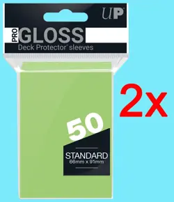 100 ULTRA PRO GLOSS LIME GREEN STANDARD DECK PROTECTORS Card Sleeves mtg ccg - Image 1