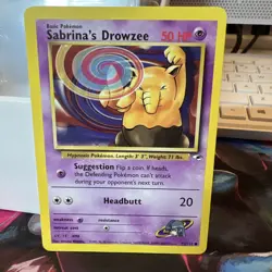 Sabrina's Drowzee 092/132 Gym Heroes Unlimited Common Vintage TCG Pokemon Card - Image 1