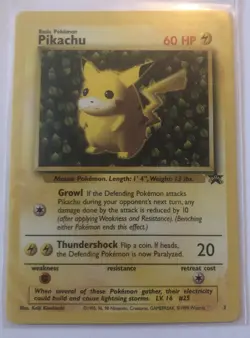 Pikachu #1 Ivy Vintage Black Star 1999 Promo Non Hol Pokemon Card - Image 1