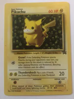 Pikachu #1 Ivy Vintage Black Star 1999 Promo Non Hol Pokemon Card - Image 3