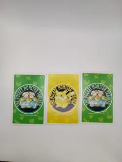 Pokemon 1998 Yellow Green Poker Card Zapdos Moltres Articuno - Image 2