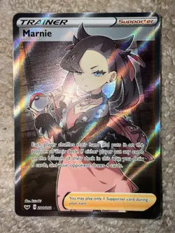Pokemon TCG English Card Sword & Shield Marnie 200/202 Full Art - Image 1