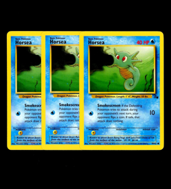1999 Pokemon HORSEA Fossil Set INK ERROR Non Holo MISPRINT Card Lot 49/62 WotC - Image 1