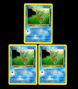 1999 Pokemon HORSEA Fossil Set INK ERROR Non Holo MISPRINT Card Lot 49/62 WotC - Image 5