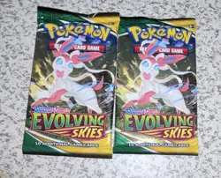 Pokemon Evolving Skies Booster Packs Sylveon 2 Pack English Trading Card Game - Image 1