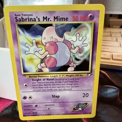 Sabrina’s Mr Mime 94/132 Gym Heroes 2000 Common Vintage TCG Pokemon Card - Image 1