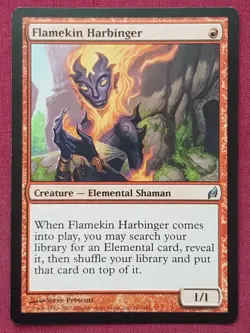 Magic The Gathering LORWYN FLAMEKIN HARBINGER red card MTG - Image 1