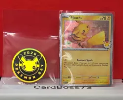 Pikachu 051/162 (Pokemon Day 2026) And 2026 Pikachu 30 Year Coin Read Descrip. - Image 1