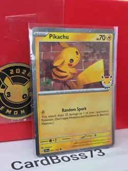 Pikachu 051/162 (Pokemon Day 2026) And 2026 Pikachu 30 Year Coin Read Descrip. - Image 3