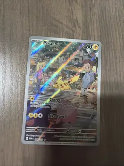 Pokemon Pikachu TCG Card 173/165 SV Scarlet & Violet 151 illustration Rare - Image 1
