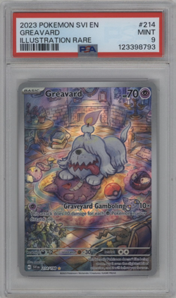 Greavard Illustration Rare #214 – Scarlet & Violet – PSA 9 MINT Pokemon - Image 1