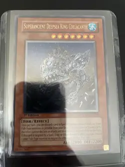 Yugioh Superancient Deepsea King Coelacanth Ultimate Rare PTDN-EN034 1st Ed LP - Image 2