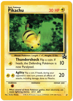 Pokemon TCG Pikachu 27 Black Star Promo - Image 1