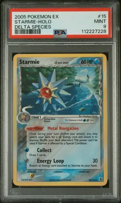 2005 POKEMON EX DELTA SPECIES #15 STARMIE-HOLO PSA 9 - Image 1