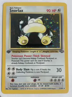 🦄 Snorlax Holo 1st Edition 11/64 - 1999 Pokemon Jungle 🦄 NM - To LP+ - Image 1