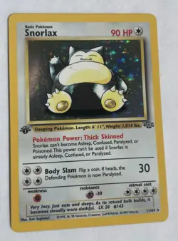 🦄 Snorlax Holo 1st Edition 11/64 - 1999 Pokemon Jungle 🦄 NM - To LP+ - Image 5