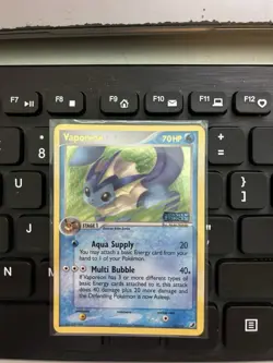 Pokemon TCG Vaporeon 19/115 Unseen Forces Rare 70 HP Aqua Supply Multi Bubble - Image 1