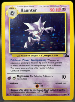 1999 Pokemon Haunter 6/62 Fossil Holo Rare WOTC LP - Image 1