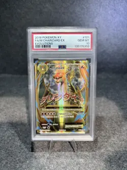 2016 POKEMON XY EVOLUTIONS #101 FULL ART/M CHARIZARD EX PSA 10 - Image 1