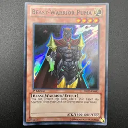 YuGiOh Beast-Warrior Puma HA07-EN032 Super Rare 1st Edition NM - Image 1