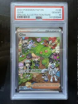 Pokemon Paldean Fates Clive 236/091 Special Illustration Rare PSA 10 - Image 1