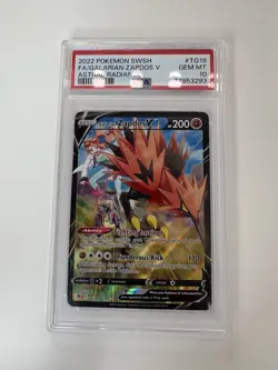 2022 Pokemon Astral Radiance Full Art #TG19 GALARIAN ZAPDOS: PSA 10 Gem Mint - Image 1