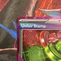 Unfair Stamp 165/167 Sv06 Twilight Masquerade Ace Holo Pokemon TCG NM Condition - Image 2