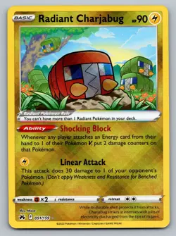 Pokemon TCG Crown Zenith Radiant Charjabug 051/159 - Image 1