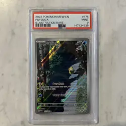2023 SV Pokemon Mew EN 151 Psyduck 175/165 Illustration Rare Full Art PSA 9 Mint - Image 1