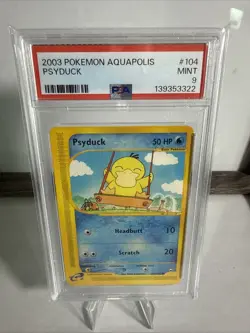 2003 POKEMON AQUAPOLIS #104 PSYDUCK PSA 9 - Image 1