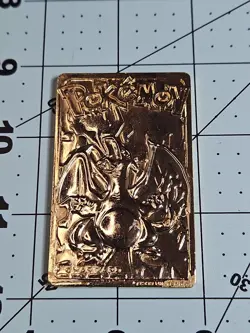 23K Gold Plated CHARIZARD Trading Card 1999 Burger King Pokemon GUC SB1 - Image 1