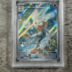 Pokemon Stellar Crown Raboot 147/142 Illustration Rare PSA 9 - Image 3